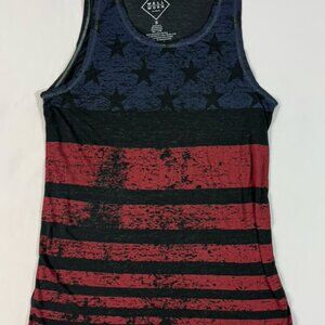 Men's Well Worn Brand Tank Top Patriotic SMALL Cotton/Polyester